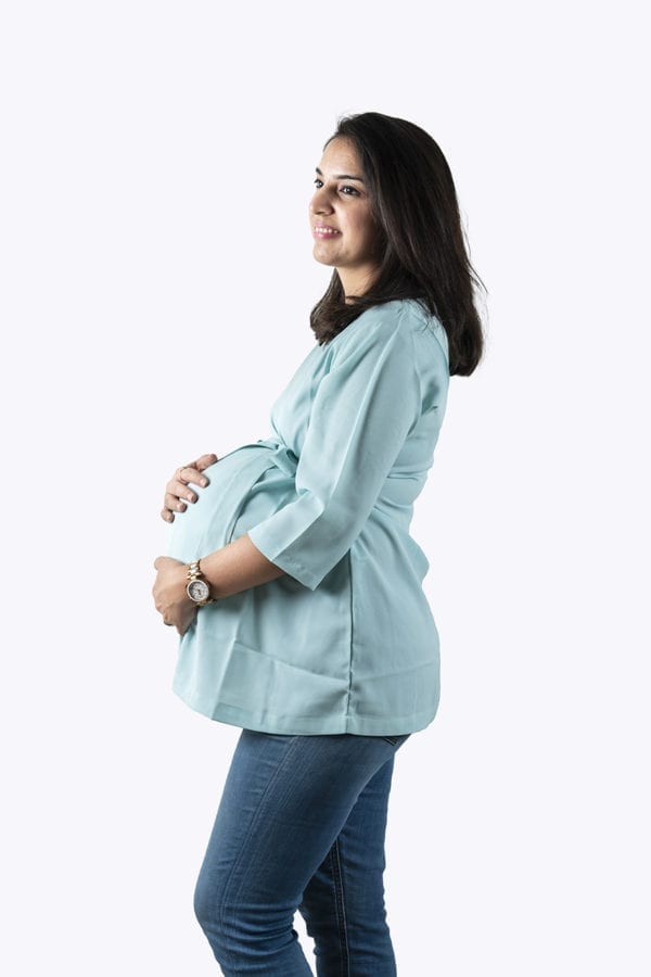 Aqua A line maternity top (Left)