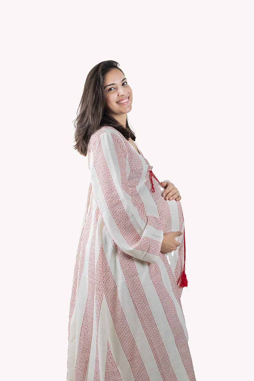 Tiffany Rose Plain Waterfall Midi Maternity Dress, Taupe Grey at John Lewis  & Partners