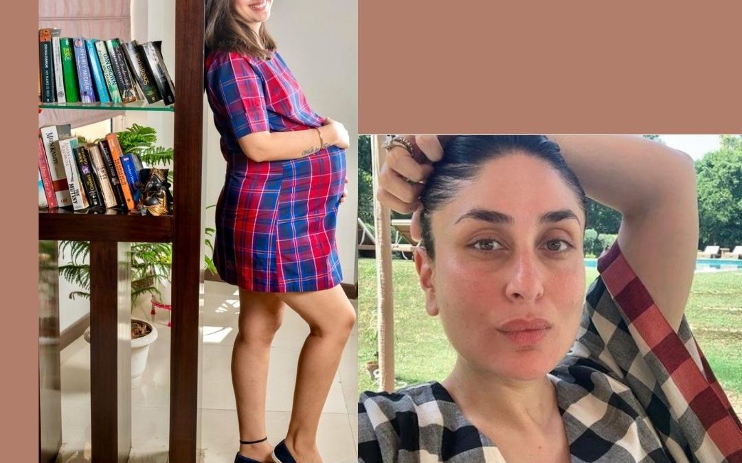 Kareena Kapoor’s Pretty Maternity Wardrobe Included A Checked Dress